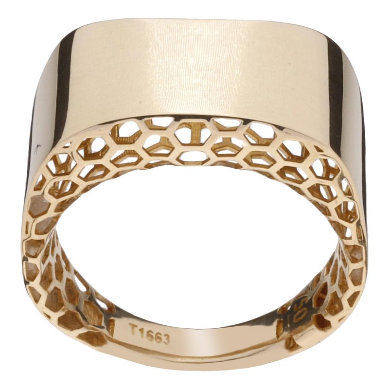 انگشتر طلا 18 عیار زنانه گلدم مدل r 3090051