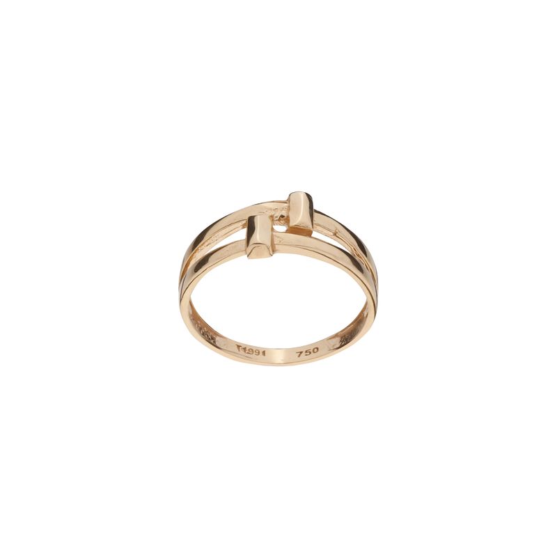 انگشتر طلا 18 عیار زنانه گلدم مدل r 3090100