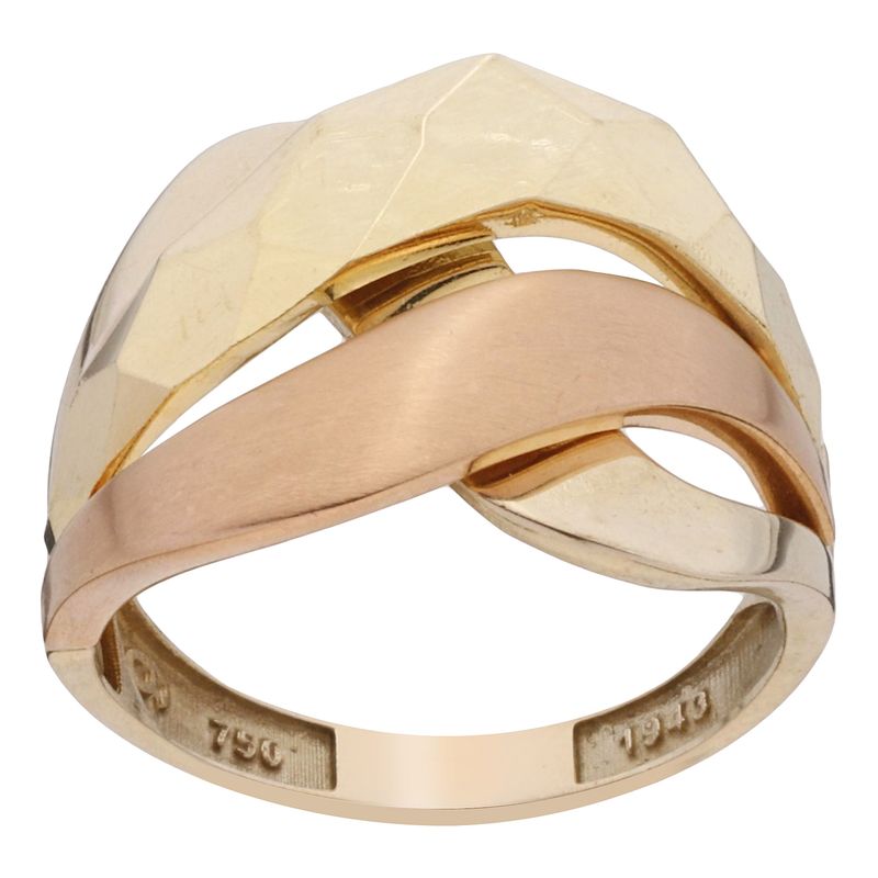 انگشتر طلا 18 عیار زنانه گلدم مدل r 390025