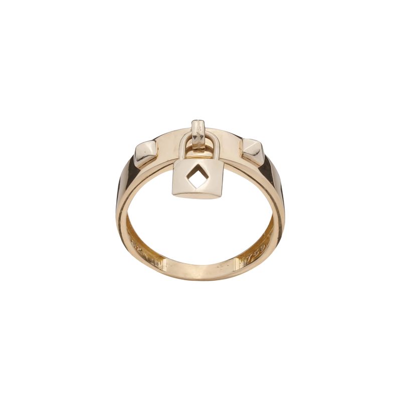 انگشتر طلا 18 عیار زنانه گلدم مدل r 390036