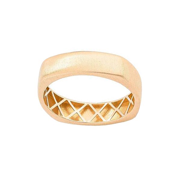 انگشتر طلا 18 عیار مردانه دوست خوب مدل مربعی کد dk226 سایز 64