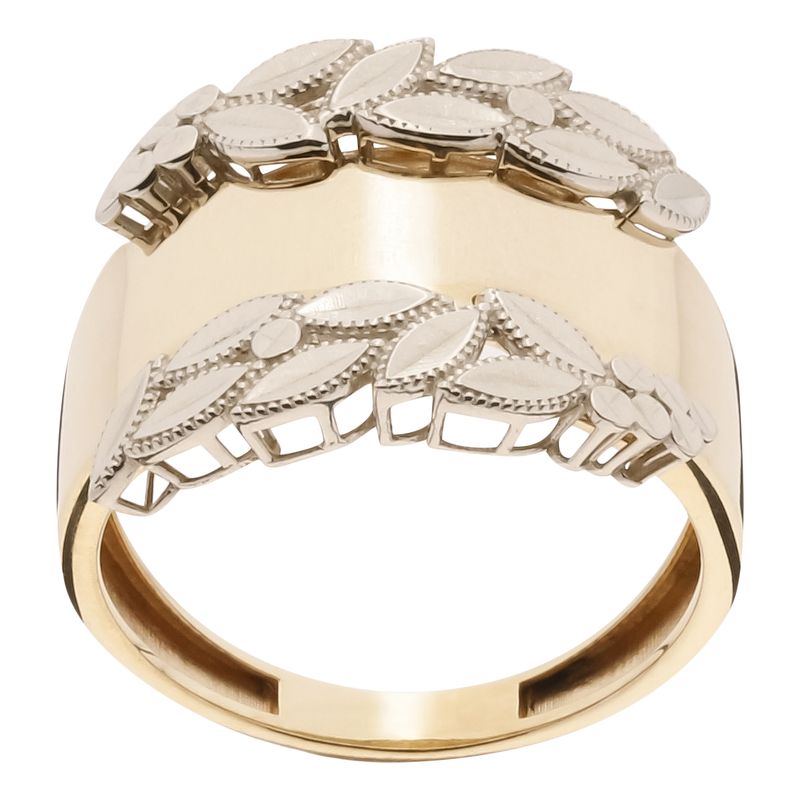 انگشتر طلا کم اجرت 18 عیار زنانه گلدم مدل r 390042