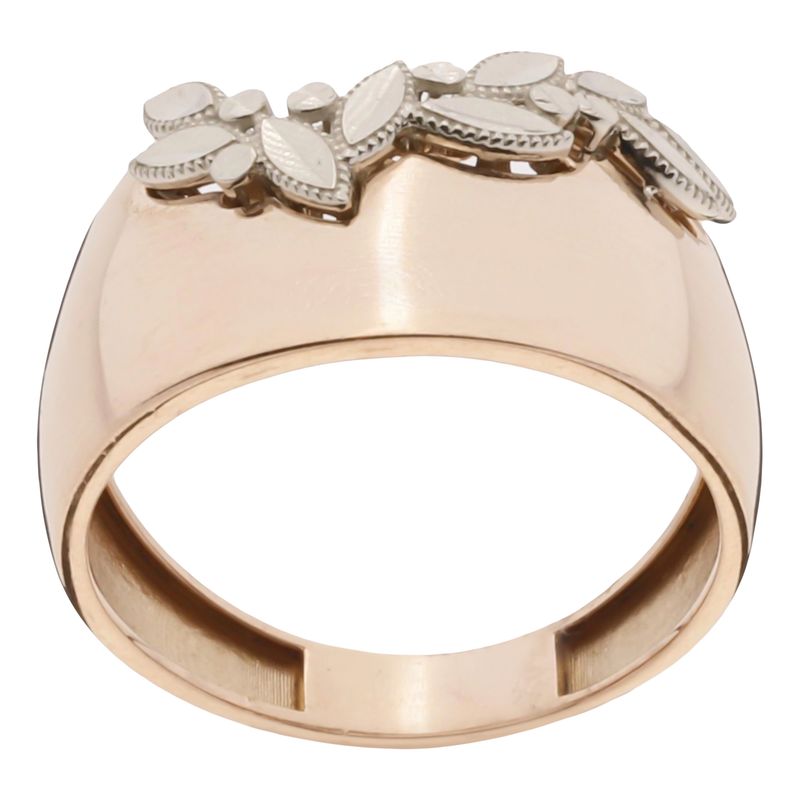 انگشتر طلا کم اجرت 18 عیار زنانه گلدم مدل r 390053