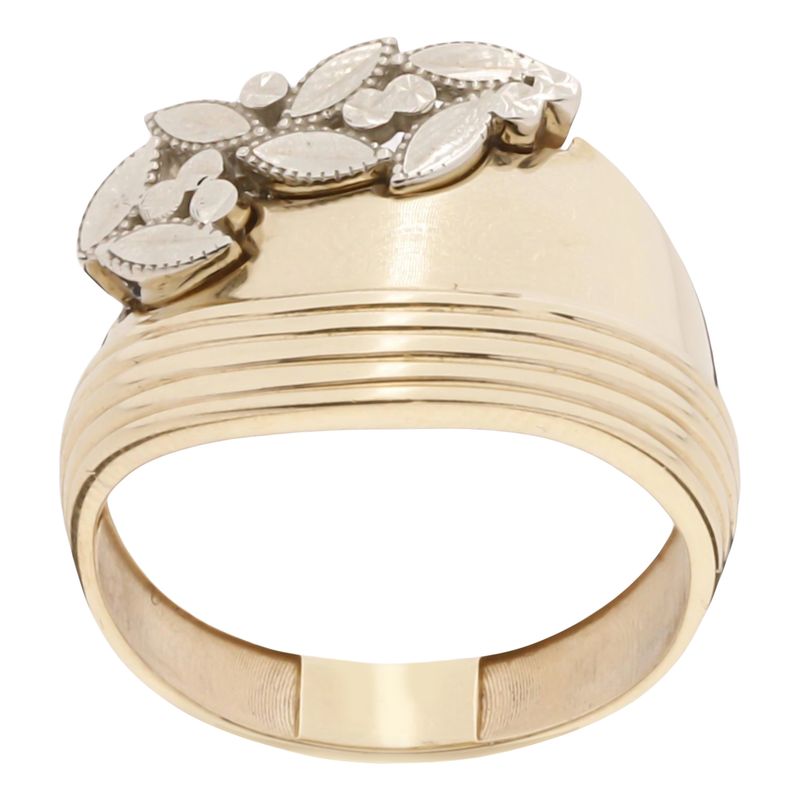 انگشتر طلا کم اجرت 18 عیار زنانه گلدم مدل r 390055