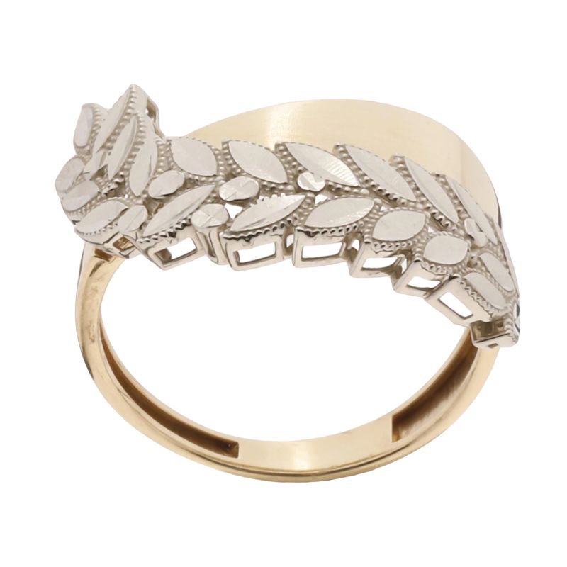 انگشتر طلا کم اجرت 18 عیار زنانه گلدم مدل r 390060