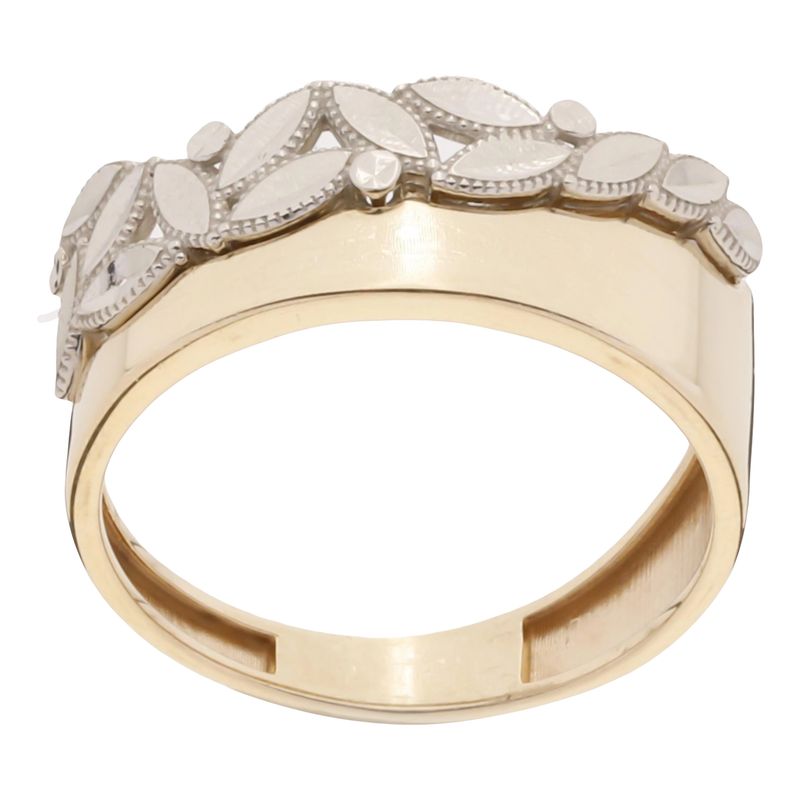 انگشتر طلا کم اجرت 18 عیار زنانه گلدم مدل r 390066