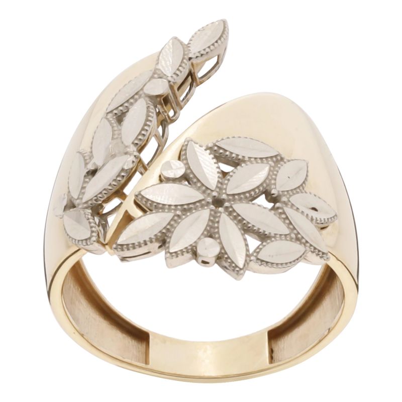 انگشتر طلا کم اجرت 18 عیار زنانه گلدم مدل r 390074