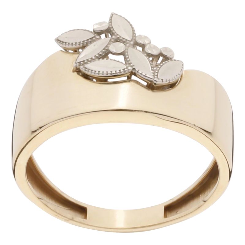 انگشتر طلا کم اجرت 18 عیار زنانه گلدم مدل r 390083