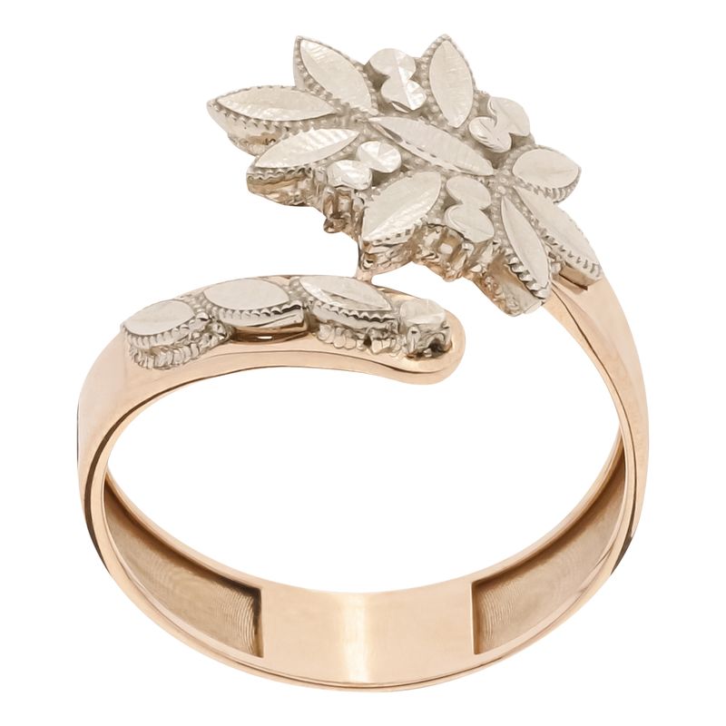 انگشتر طلا کم اجرت 18 عیار زنانه گلدم مدل r 390089
