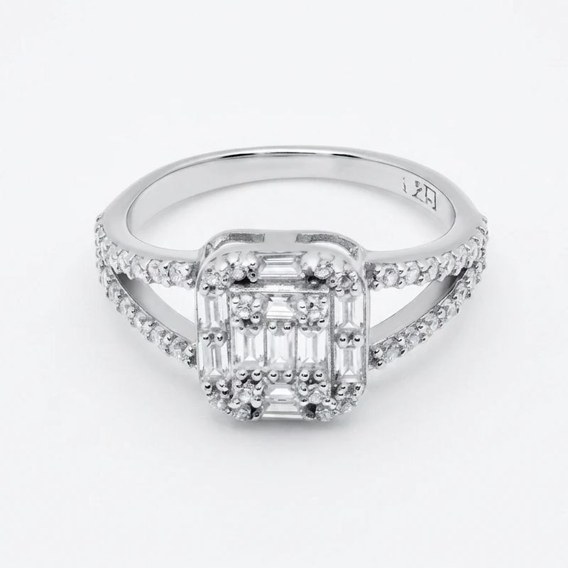 انگشتر نقره اتمی زنانه مدل rm62004