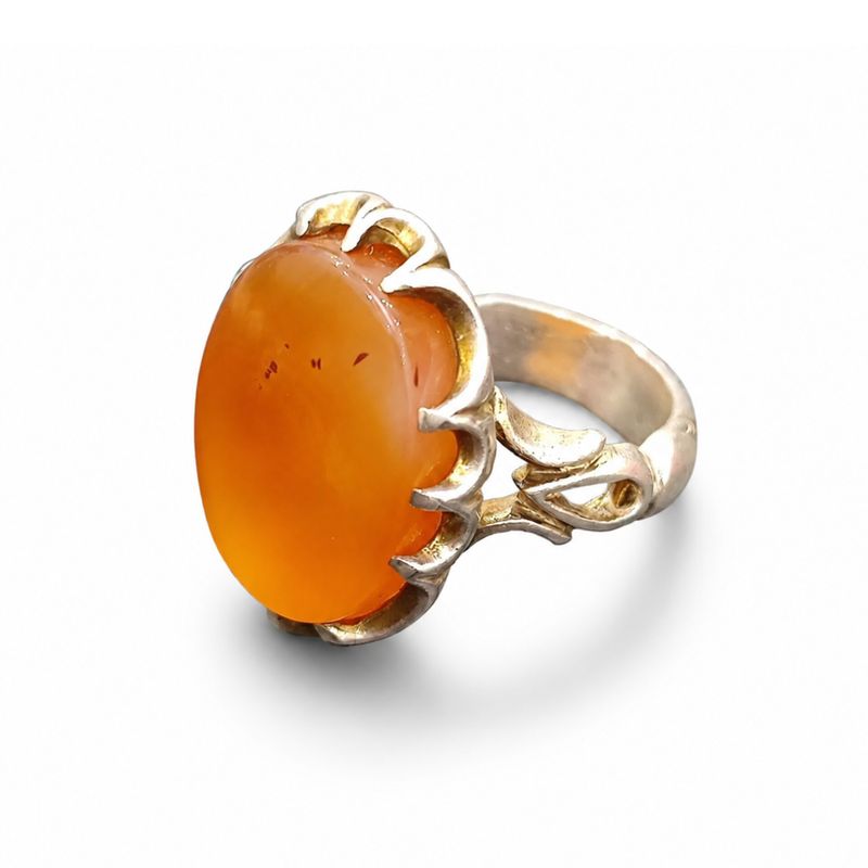 انگشتر نقره عقیق مردانه مدل 4030