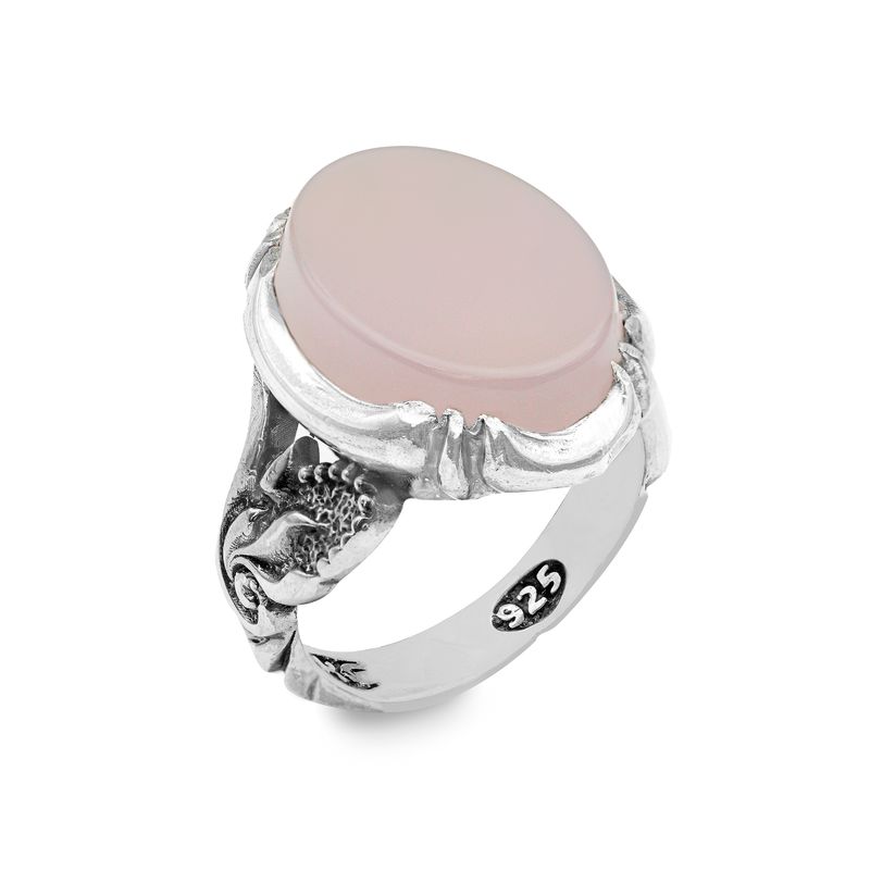 انگشتر نقره عقیق مردانه مدل dkrim ab6 1
