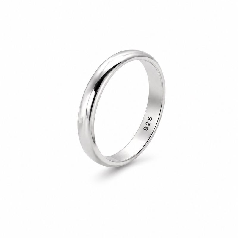 انگشتر نقره مردانه طرح رینگ ساده مدل rs 925 70