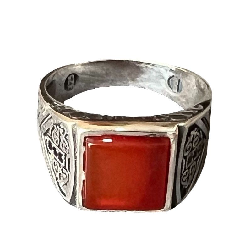 انگشتر نقره مردانه گیرا مدل عقیق یمن کد g283