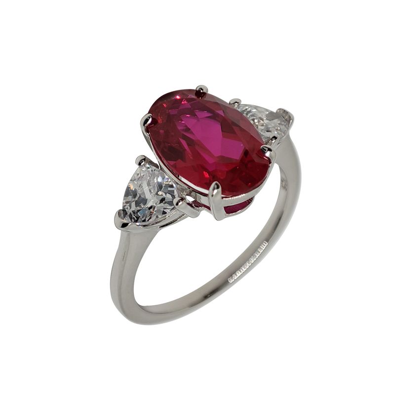 انگشتر نقره یاقوت زنانه مدل oval کد 226