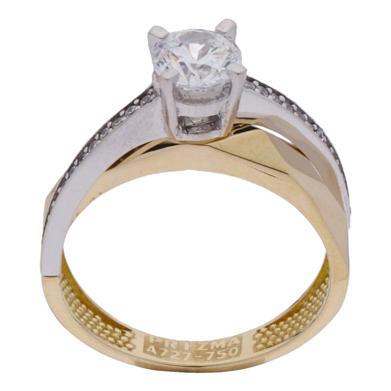 حلقه طلا 18 عیار زنانه مایا ماهک مدل mr1099 طرح سولیتر