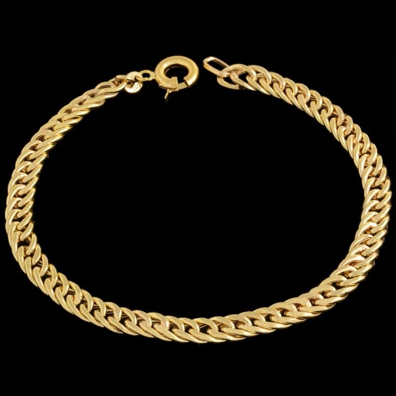 دستبند زنجیری طلا کم اجرت 18 عیار زنانه طلای مستجابی مدل سیسیل e257 کد 8641