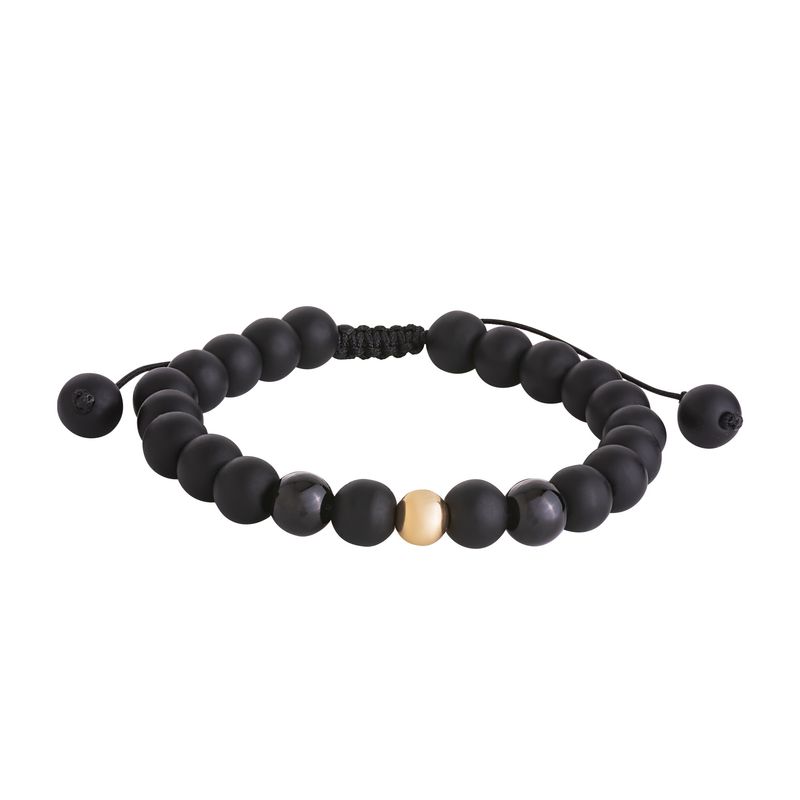 دستبند طلا 18 عیار مردانه گالری شیدا مجد مدل گوی اونیکس