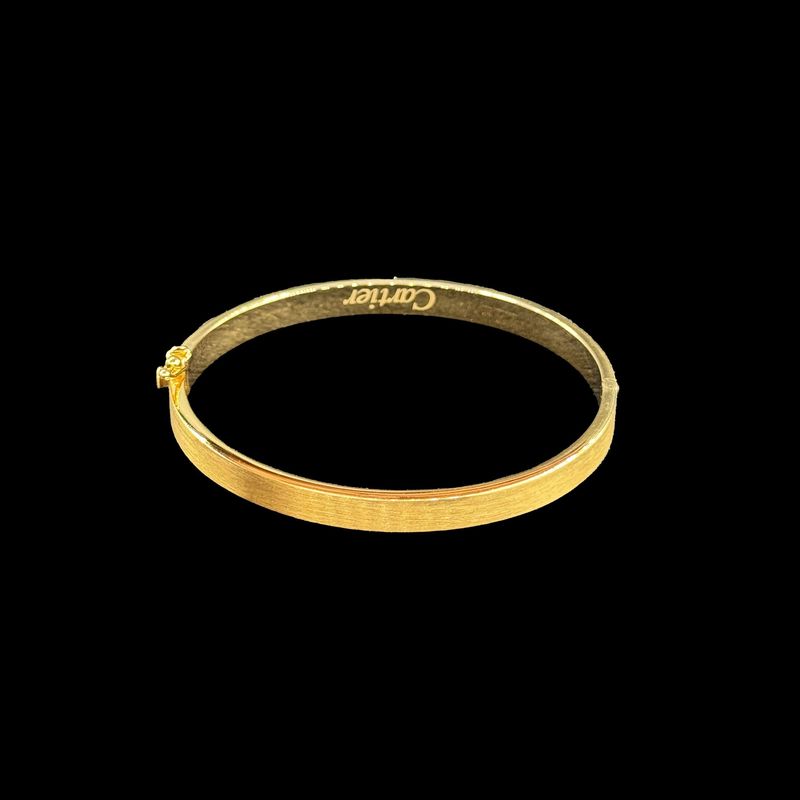 دستبند طلا کم اجرت 18 عیار زنانه ناریا مدل کارتیه پیچ روس کد 3