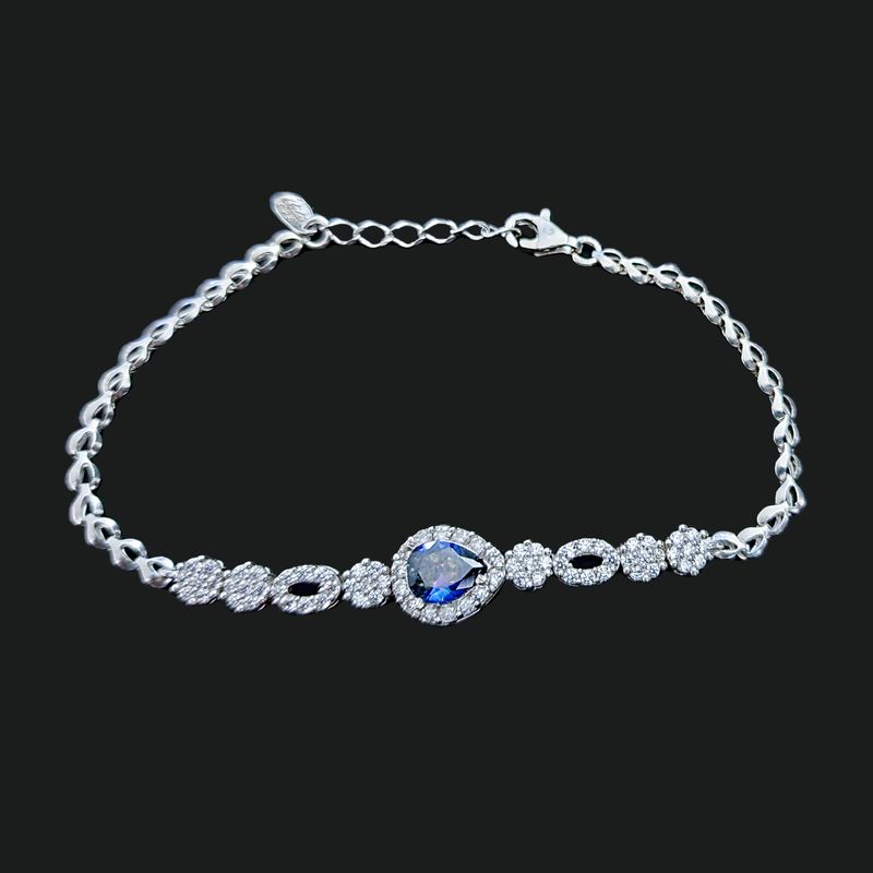 دستبند نقره زنانه مسعود جلالی نقره کار مدل tanzanite 01