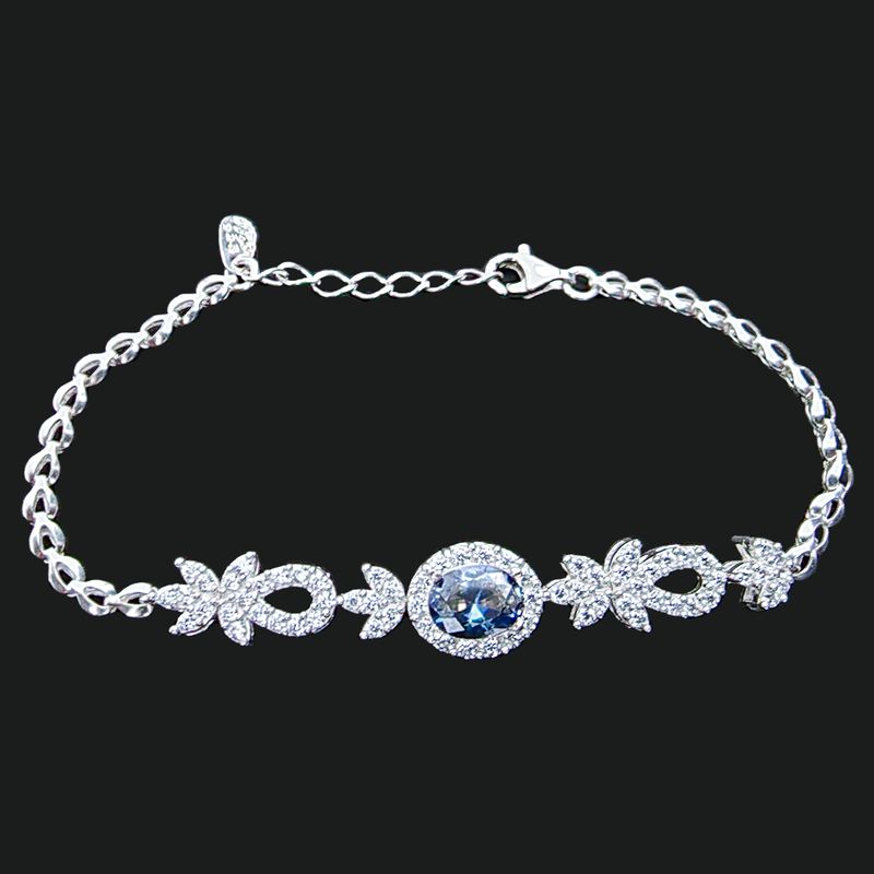 دستبند نقره زنانه مسعود جلالی نقره کار مدل tanzanite 02