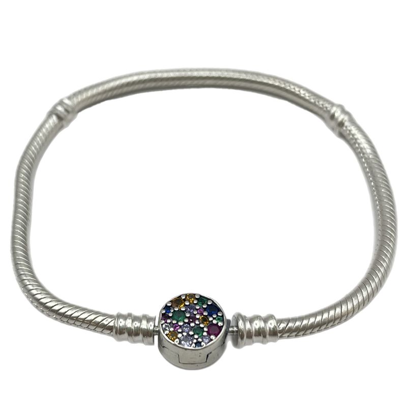 دستبند نقره زنانه پاندورا مدل shiny colorful clasp bracelet 5920