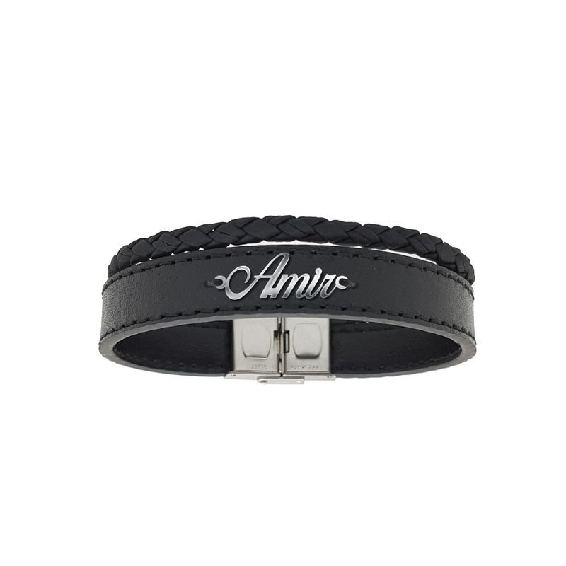 دستبند نقره طرح اسم امیر کد ac 193
