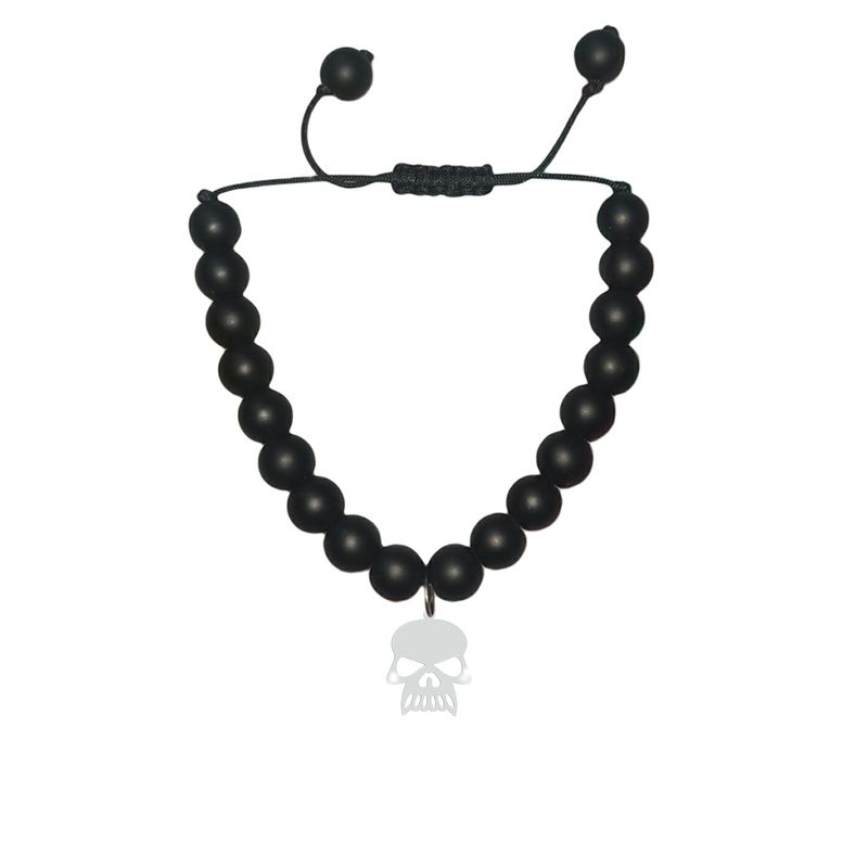 دستبند نقره هایکا طرح اسکلت مدل n.ha1 609