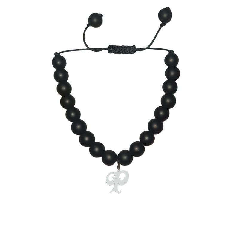 دستبند نقره هایکا طرح حرف p مدل n.ha 798
