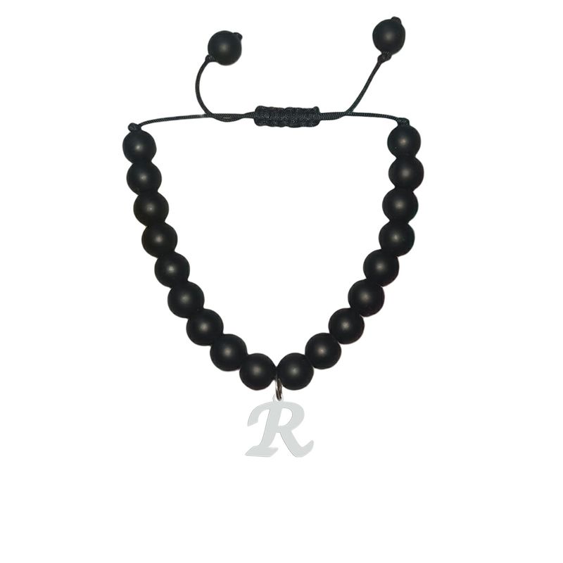 دستبند نقره هایکا طرح حرف لاتین r مدل n.ha1 303