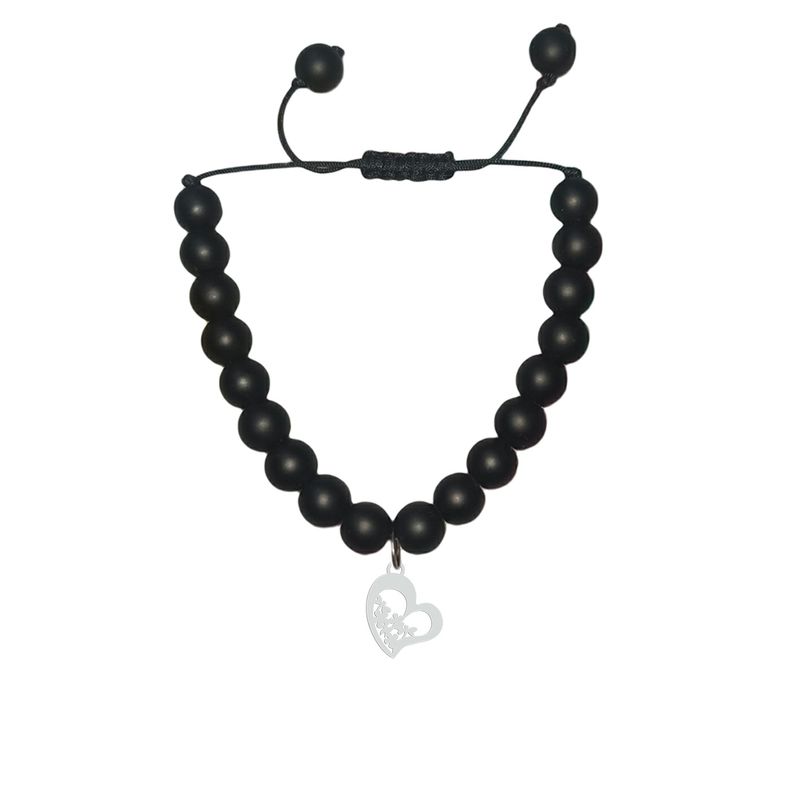 دستبند نقره هایکا طرح قلب و سنجاقک و گل مدل n.ha 910