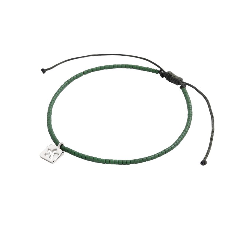 دستبند نقره و بند زنانه مون استون مدل شکوفه ریز کد sb340