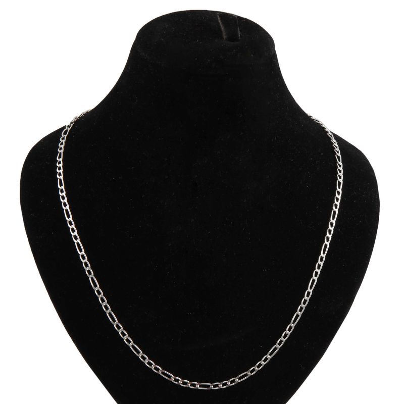 زنجیر نقره زنانه بازرگانی میلادی مدل فیگارو کد zr_061