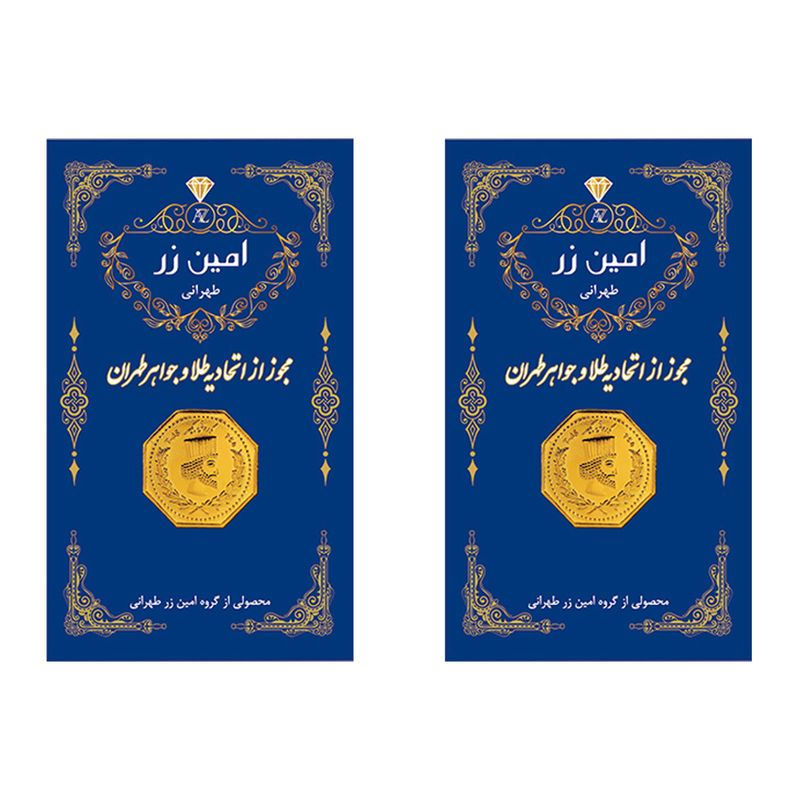 سکه گرمی طلا 18 عیار پارسیان امین زر مدل 004 بسته 2 عددی