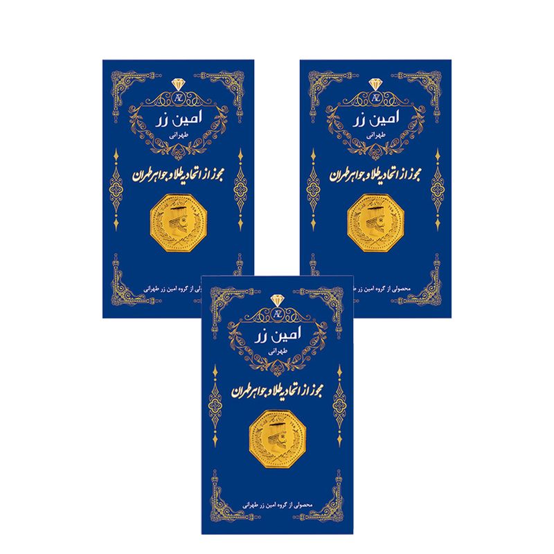 سکه گرمی طلا 18 عیار پارسیان امین زر مدل 005 بسته 3 عددی