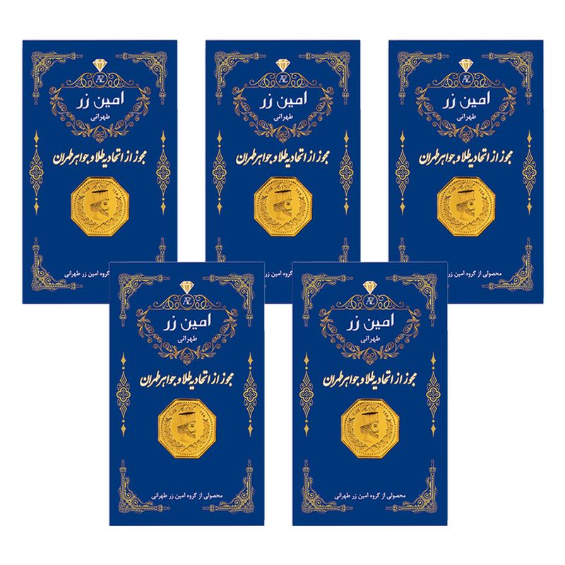 سکه گرمی طلا 18 عیار پارسیان امین زر مدل 006 بسته 5 عددی