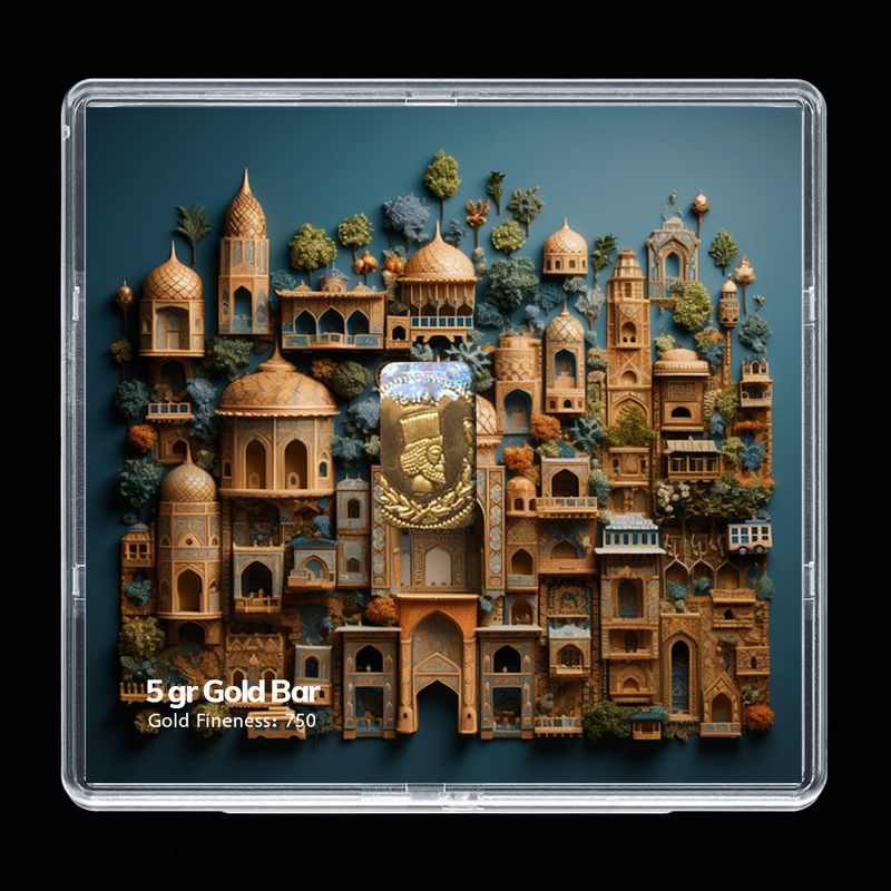 شمش طلا 18 عیار مدوپد مدل sg10131