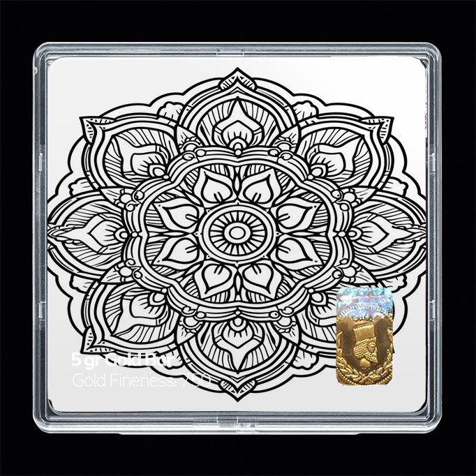 شمش طلا 18 عیار مدوپد مدل اسلیمی کد sg11829
