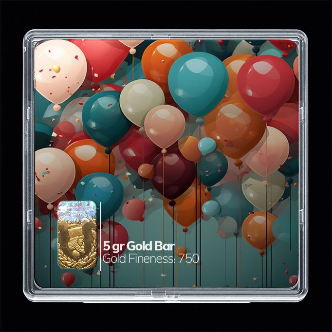شمش طلا 18 عیار مدوپد مدل بادکنک کد sg10768
