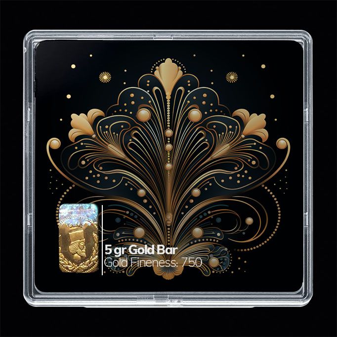 شمش طلا 18 عیار مدوپد مدل مینیاتور کد sg10195