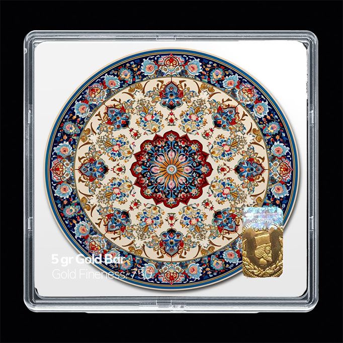 شمش طلا 18 عیار مدوپد مدل نوروز و سال نو کد sg11645