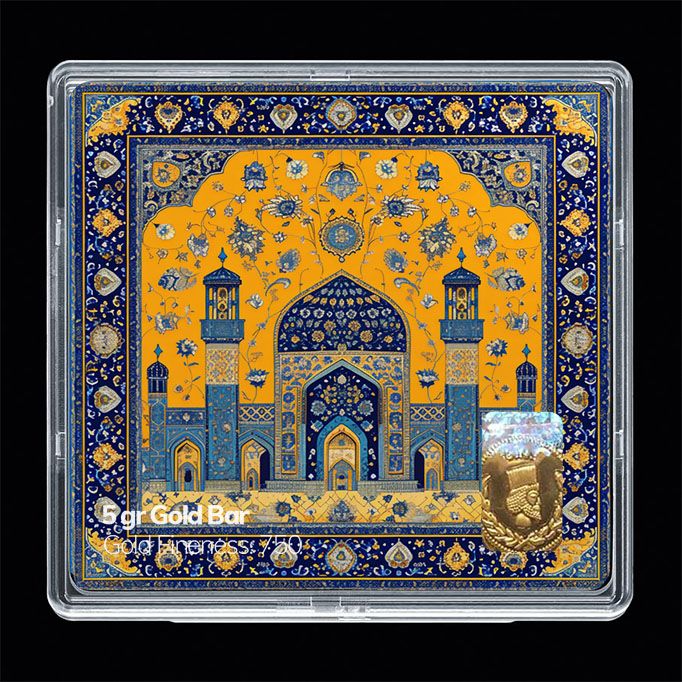 شمش طلا 18 عیار مدوپد مدل نوروز و سال نو کد sg11653