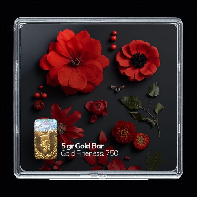 شمش طلا 18 عیار مدوپد مدل گل کد sg10352