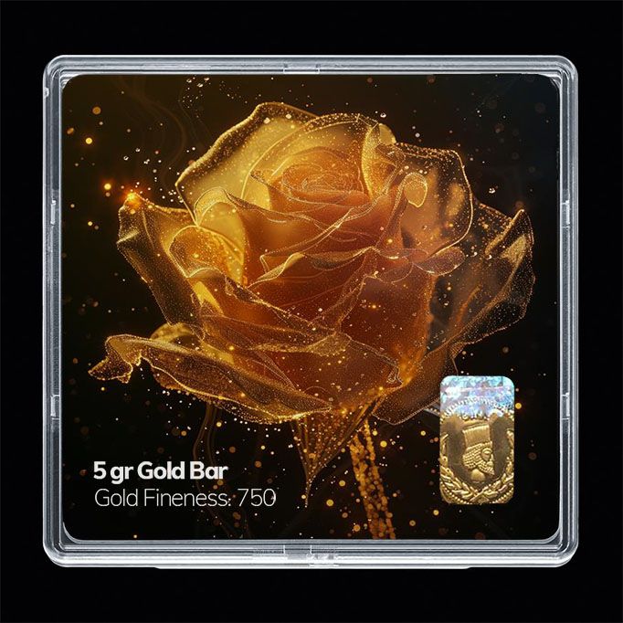 شمش طلا 18 عیار مدوپد مدل گل کد sg11768