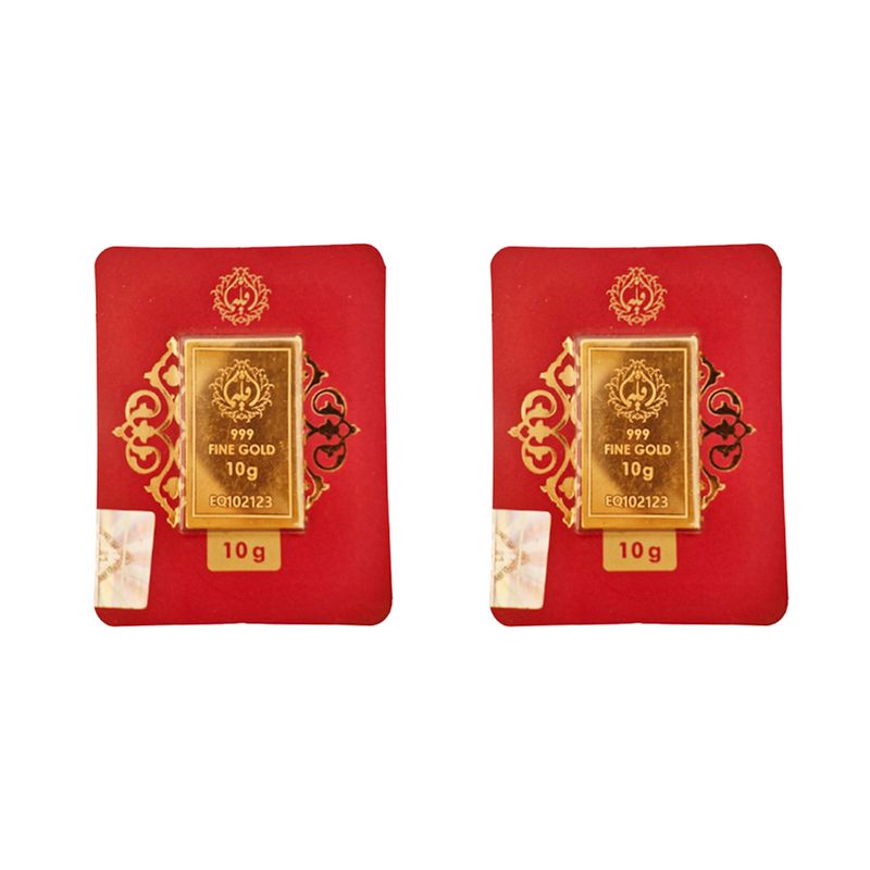 شمش طلا 24 عیار مدوپد مدل اقلیما کد eg10 2 بسته 2 عددی
