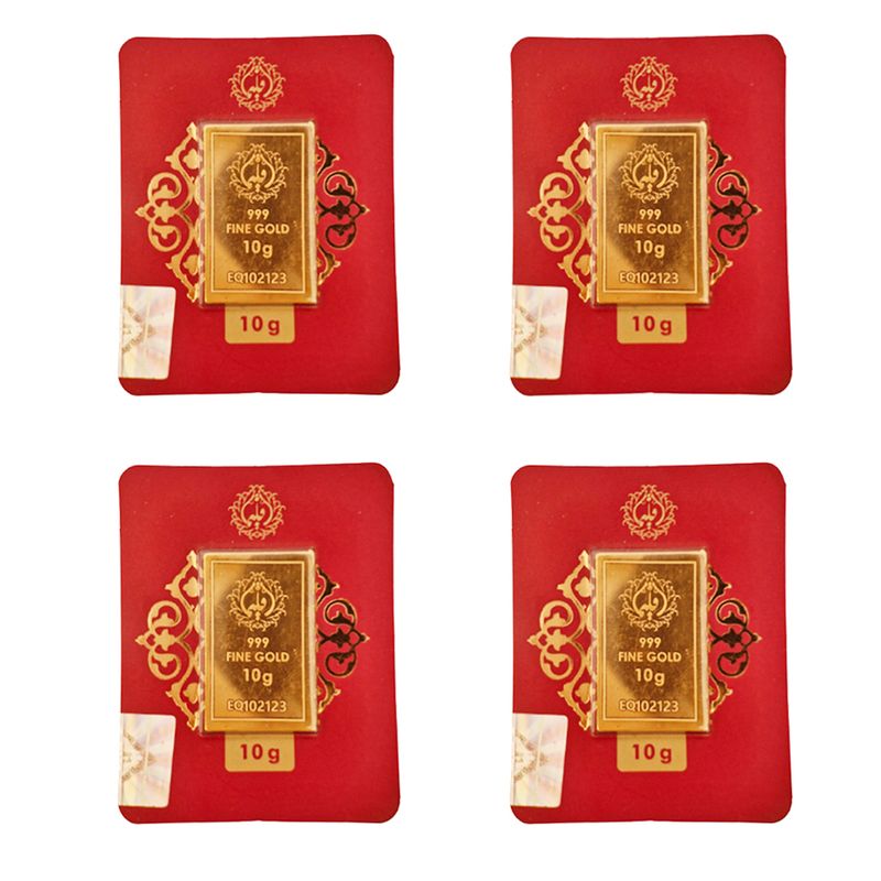 شمش طلا 24 عیار مدوپد مدل اقلیما کد eg10 4 بسته 4 عددی