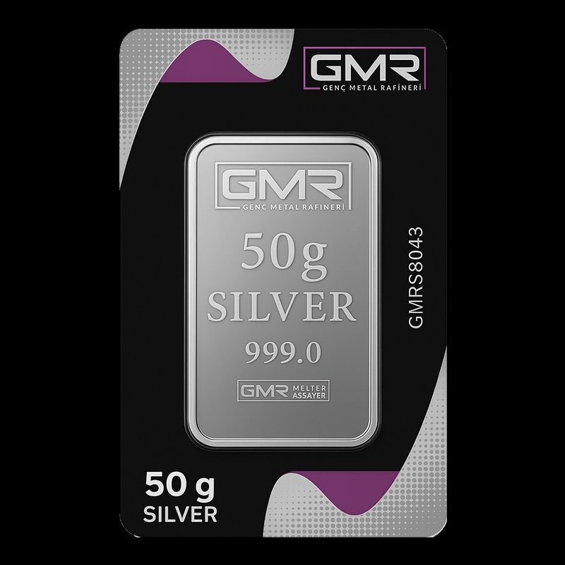 شمش نقره جی ام آر مدل gm50g