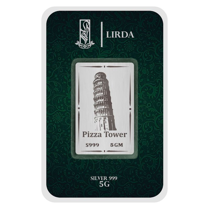 شمش نقره لیردا طرح برج پیزا کد 999 5 pizza tower