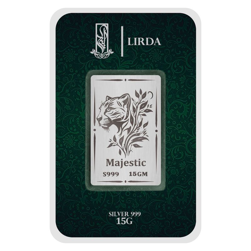 شمش نقره لیردا طرح پلنگ کد 999 15 majestic