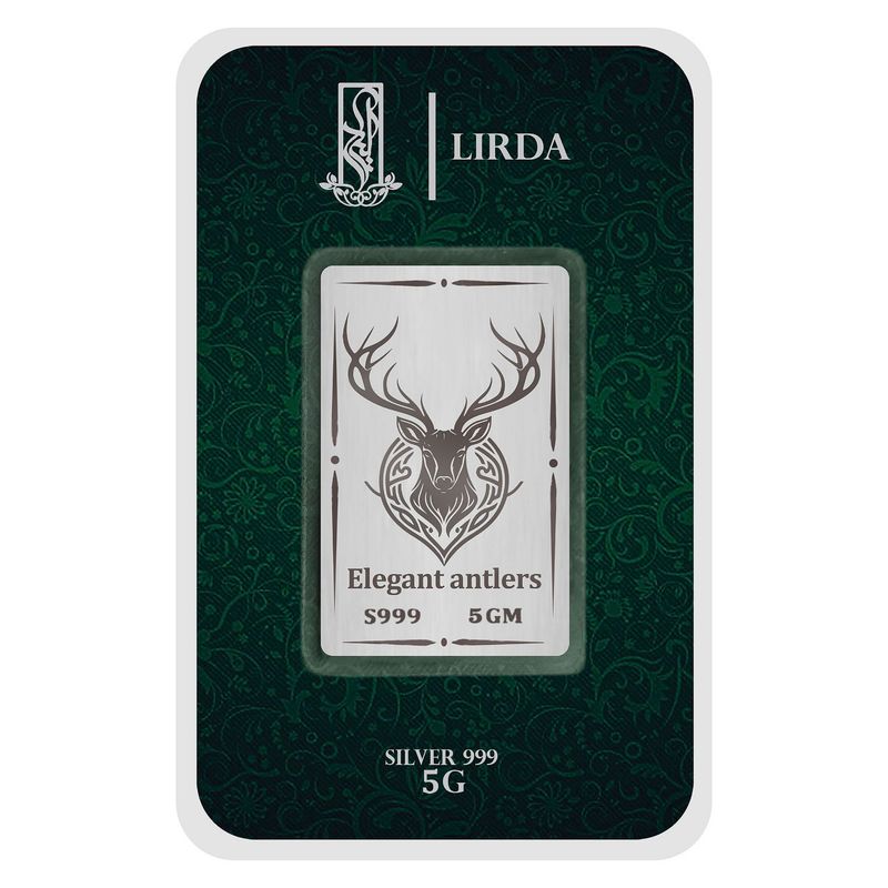 شمش نقره لیردا طرح گاوزن کد 999 5 elegant antlers